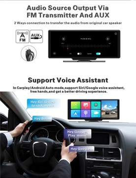 10,36-calowy ekran dotykowy Carplay Android Auto Globale Nawigacja Auto Dashcam