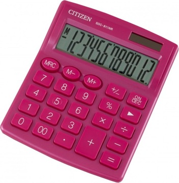 Kalkulator biurowy Citizen SDC-812 12 cyfr różowy