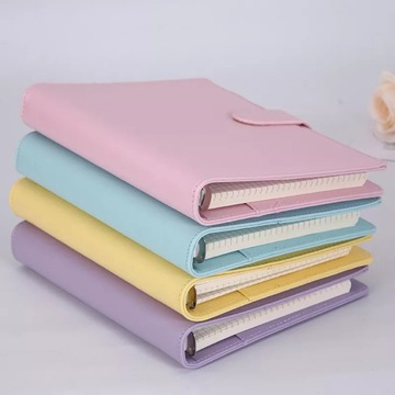 Macaron Color A5 A6 6-кольцевая папка-переплет из искусственной кожи с вкладышами из кожи для ноутбука