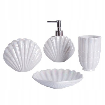 Ceramiczne mycie akcesoriów łazienkowych w kształcie muszli