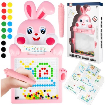 TABLICA MAGNETYCZNA BOARD XXL MOZAIKA GUZIKOWA MONTESSORI UKŁADANKA KROPKI
