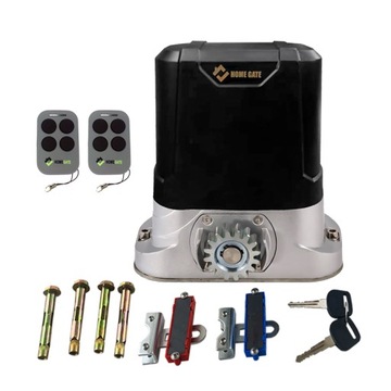 Привод откатных ворот Home Gate 600кг + 4 ПУЛЬТА + светодиодная лампа с антенной