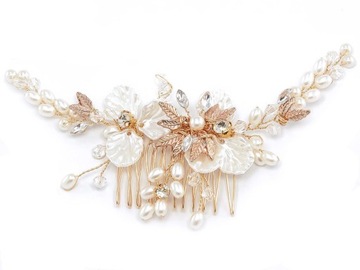 УКРАШЕНИЕ ПРИЧЕСКИ: СВАДЕБНЫЙ гребешок, жемчуг, БЕЛАЯ свадьба.