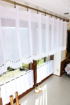 Заздростка Этамин Белая Штора Вышивка Для Кухни Для Комнаты, высота 70 см