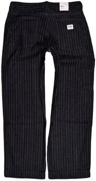 LEE spodnie HIGH WAIST straight NAVY jeans CARPENTER _ W26 L31