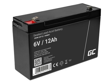 Akumulator AGM VRLA 6V 12Ah do systemu alarmowego