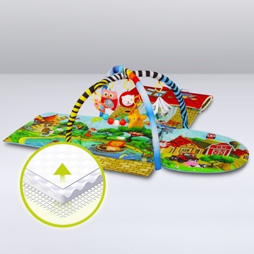 БОЛЬШОЙ ТОЛСТЫЙ ИНТЕРАКТИВНЫЙ СКЛАДНОЙ ОБРАЗОВАТЕЛЬНЫЙ КОВрик ДЛЯ ДЕТЕЙ LIONELO AGNES