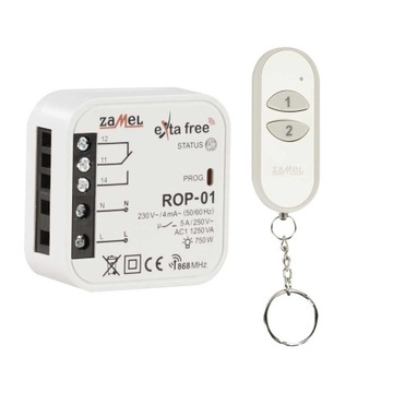 Zestaw sterowania bezprzewodowego z pilotem ROP-01 + P257/2 Zamel - RZB-05