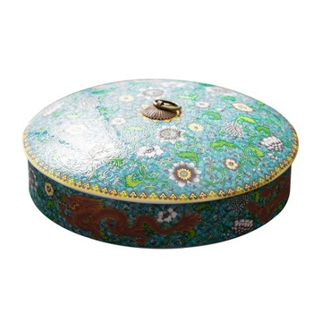 Ceramiczny pojemnik emaliowany Ceramiczny pojemnik na herbatę zielony
