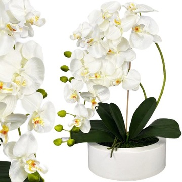 STORCZYK SZTUCZNY ORCHIDEA KWIATY DONICA JAK ŻYWY