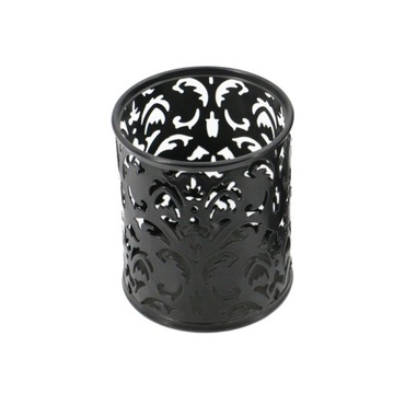 2 SZT. METALOWY POJEMNIK NA DŁUGOPISY POJEMNIK ORGANIZATOR W POJEMNIKU (CZARNY)