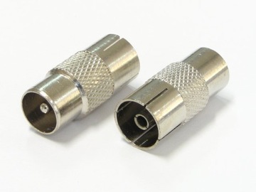 ADAPTER PRZEJŚCIÓWKA WTYK TV / GNIAZDO TV ANTENOWE