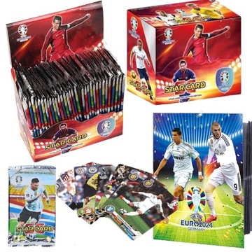 MEGA ZESTAW KARTY PIŁKARSKIE KOLEKCJONERSKIE EURO 2024 BOX 360 SZT + ALBUM