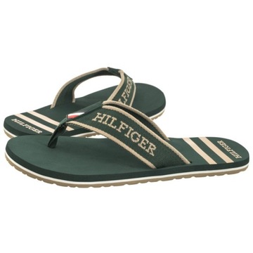 Buty Japonki Klapki Męskie Tommy Hilfiger Sporty Beach Hunter Zielone