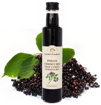 Syrop OWOCU Czarnego BZU 315g BEZ Chemi NATURALNY Ogródek Dziadunia