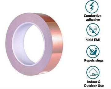 Лента самоклеящаяся медная 15мм/1мб.