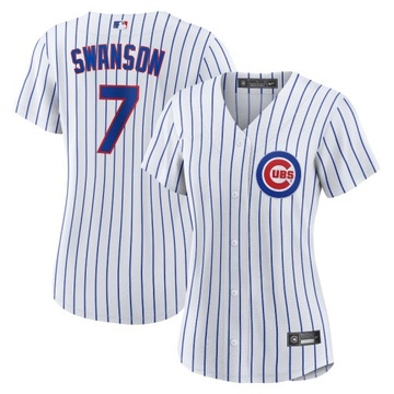 Replika koszulki zawodnika Dansby Swanson biała/Royal Chicago Cubs, 3XL