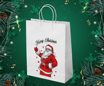 Набор из 20 рождественских подарочных пакетов ЭКО.