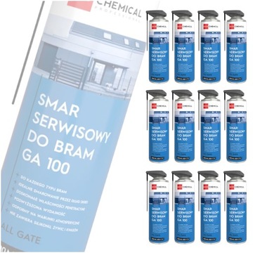 SMAR DO BRAM GARAŻOWYCH PROWADNIC ZAMKÓW ZAWIASÓW KŁÓDEK SPRAY ZESTAW 12SZT