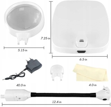 Лупа, лупа, светодиодная настольная, 10х