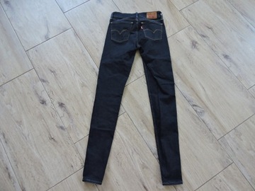 LEVIS 710 super skinny spodnie jeansowe rurki rozm 25/30