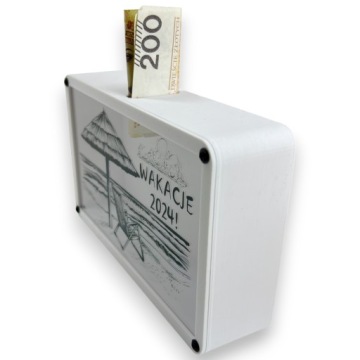 Копилка с вашим текстом и графикой, большой контейнер для праздничного подарка