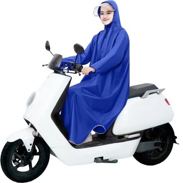 Sleeved battery car bicycle poncho large hat brim men and women single and