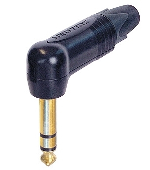 NEUTRIK NP3RX-B JACK 6,3mm STEREO ZŁOCONY KĄTOWY