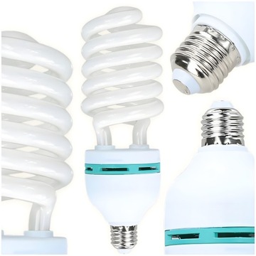 ŻARÓWKA FOTOGRAFICZNA LAMPA STUDYJNA STAŁE E27 6400K ŚWIETLÓWKA 85W/400W