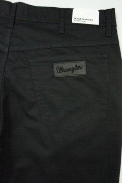 WRANGLER TEXAS SLIM materiałowe W36 L32 CZARNE