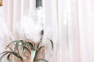 Бежевые шторы Изготовленные на заказ шторы из льна Linen Natura