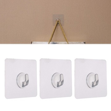 WIESZAK SAMOPRZYLEPNY 6 SZT. WIESZAKÓW Z HACZYKAMI