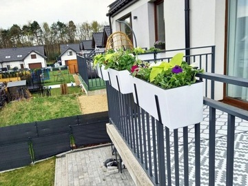 БАЛКОННАЯ ЯЩИКА ЦВЕТОЧНАЯ ЯЩИКА КОРОБКА ДЛЯ ЦВЕТОЧНОГО ГАЗВА + ВСТАВКА 19x19,5x56см