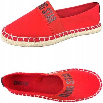 Espadryle damskie Big Star czerwone HH274476 37