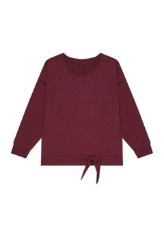 MOODO Bluza z wiązaniem Z-BL-3320 BURGUNDY; XS