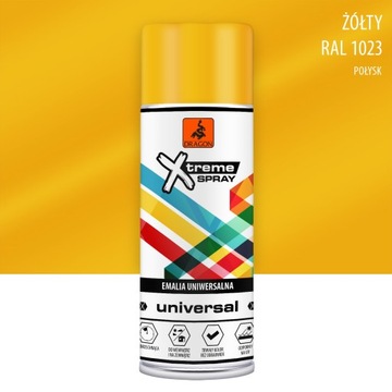 Emalia uniwersalna w aerozolu 400ml ŻÓŁTY RAL 1023