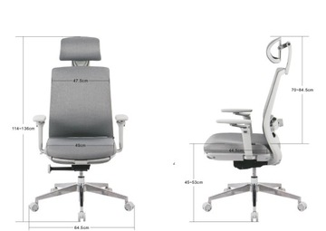 Офисное кресло Twist с подставкой для ног, бежевый, эргономика