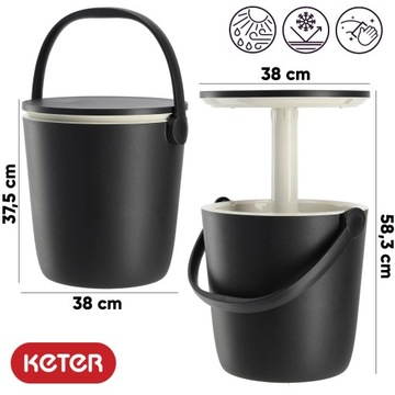 KETER GO BAR МИНИ-ПОРТАТИВНЫЙ ХОЛОДИЛЬНИК ГРАФИТ