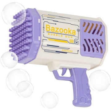 Pistolet automatyczny do baniek Bazooka na bańki Bubble Fioletowa