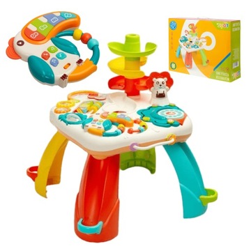 РАЗВИВАЮЩИЙ СТОЛ ИНТЕРАКТИВНЫЙ СТОЛИК TOYZ С ИГРУШКАМИ ПОГРЕМКИ МУЗЫКА