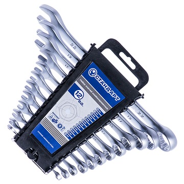 ZESTAW KLUCZY PŁASKO-OCZKOWYCH 6-14,17,19,22 MM 12 SZT STANDART NKK12ST