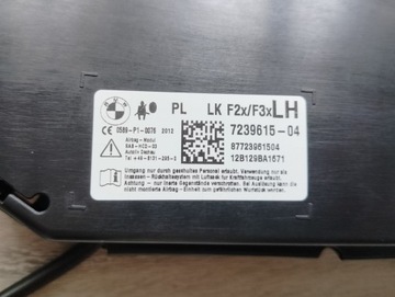 AIRBAG ULOŽENÍ SEDADLA LEVÝ PŘEDNÍ BMW F20 F30 F31