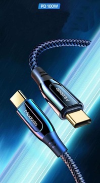 Кабель USB типа C USB-C 5A 100 Вт 2 м QC 3.0 FAST длинный кабель БЫСТРОЙ ЗАРЯДКИ