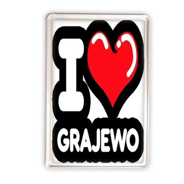 magnes akrylowy kocham Grajewo