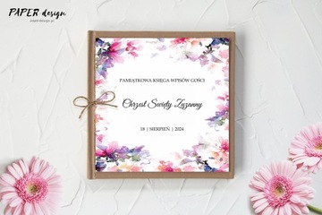 Księga gości na CHRZEST eko RUSTYK FLOWER