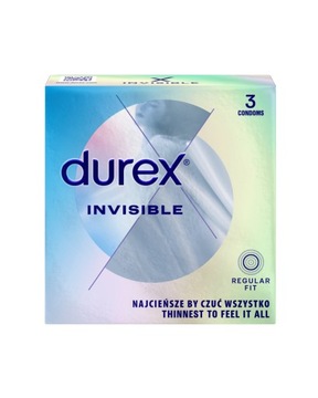 Durex Invisible Supercienkie Prezerwatywy 3 Szt.