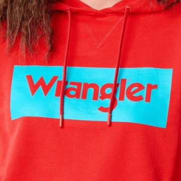 WRANGLER LOGO HOODIE BITTERSWEET RED W6N4HPXBO XS