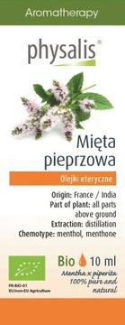 OLEJEK ETERYCZNY MIĘTA PIEPRZOWA BIO 10 ml - PHYSALIS PHYSALIS