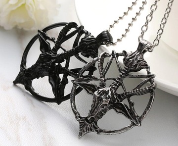 Подвеска PENTAGRAM BEHEMOT Viking Goat Head Y2K