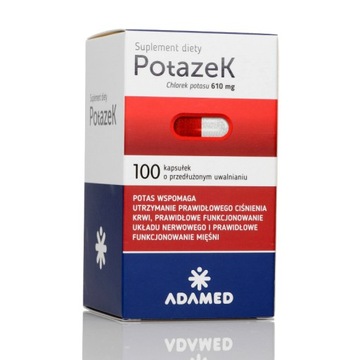 Potazek chlorek potasu 610mg potas 100 kaps